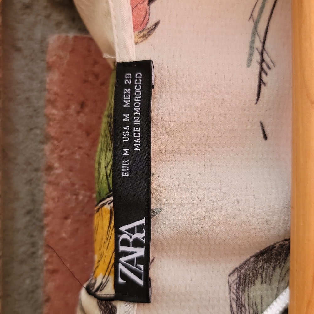 Zara Parrot Shirt Dress. Med. - Picture 7 of 9